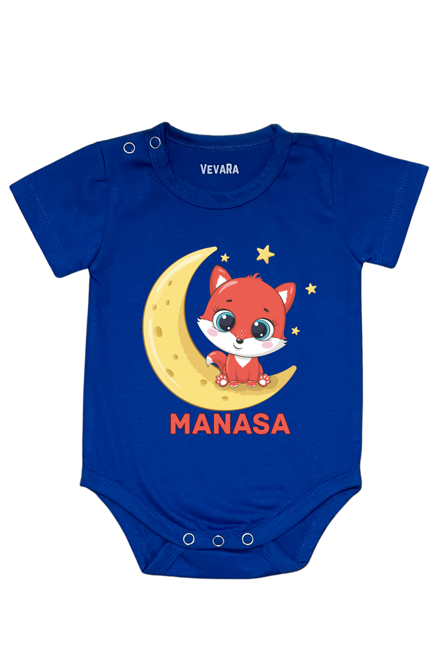 Kitty On Star With Custom Baby Name - Romper