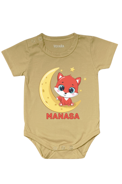 Kitty On Star With Custom Baby Name - Romper