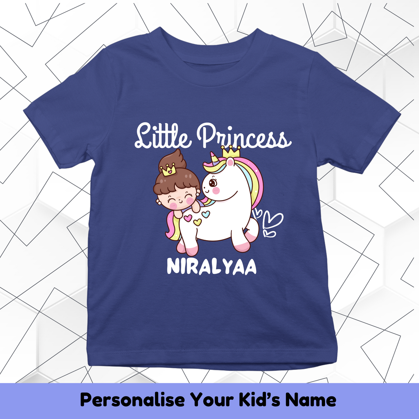 Little Princess Unicorn Custom Kids Tee