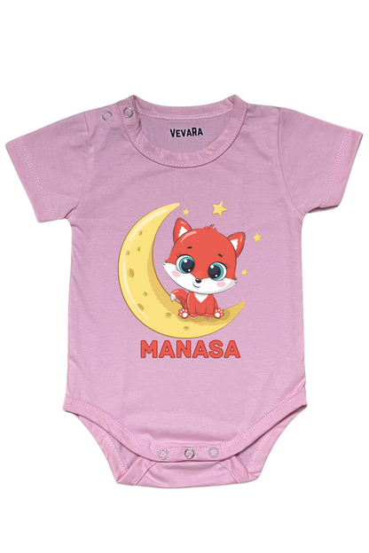 Kitty On Star With Custom Baby Name - Romper