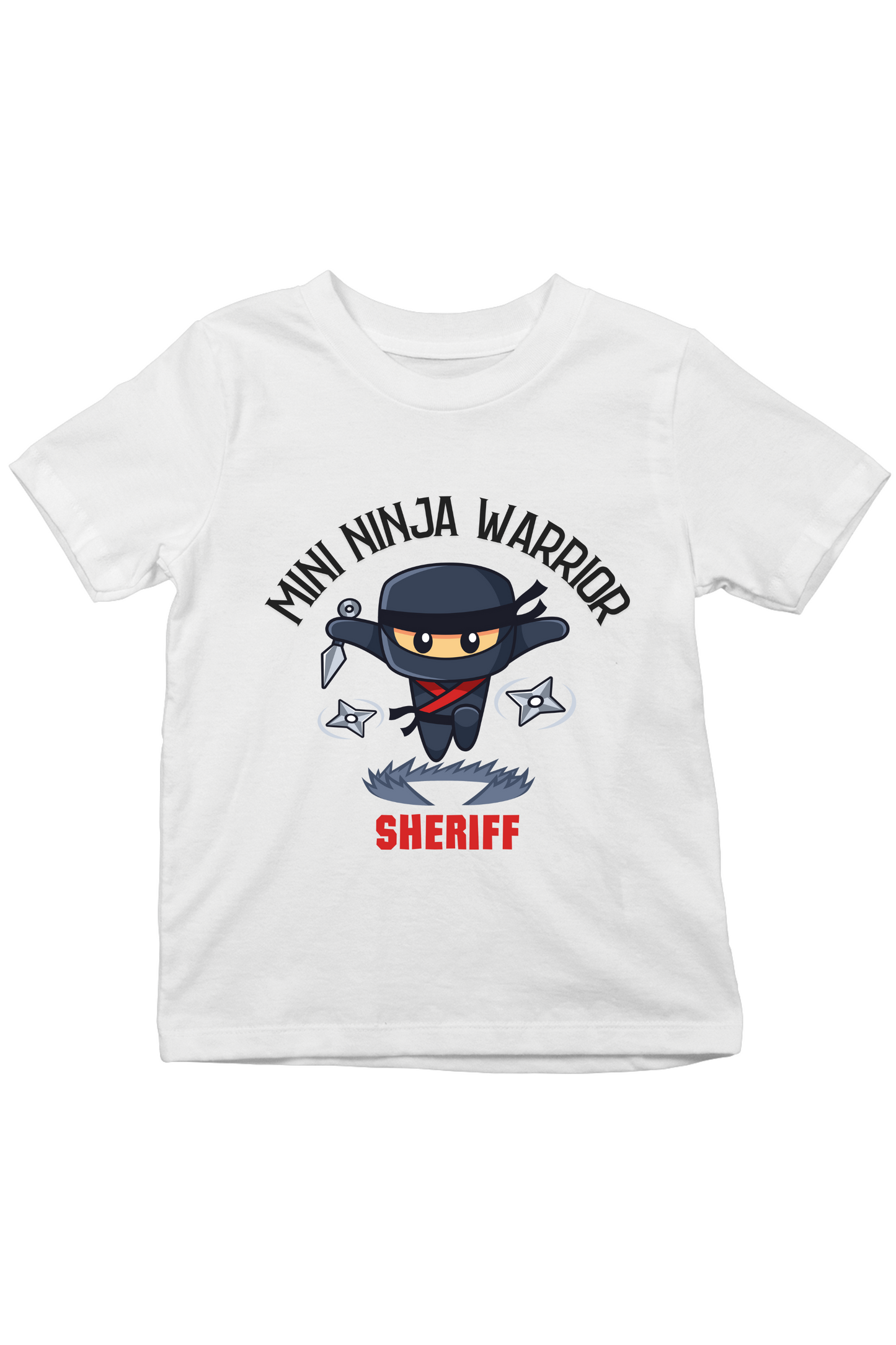 Mini Ninja With Custom Kid Name - Kids Tee