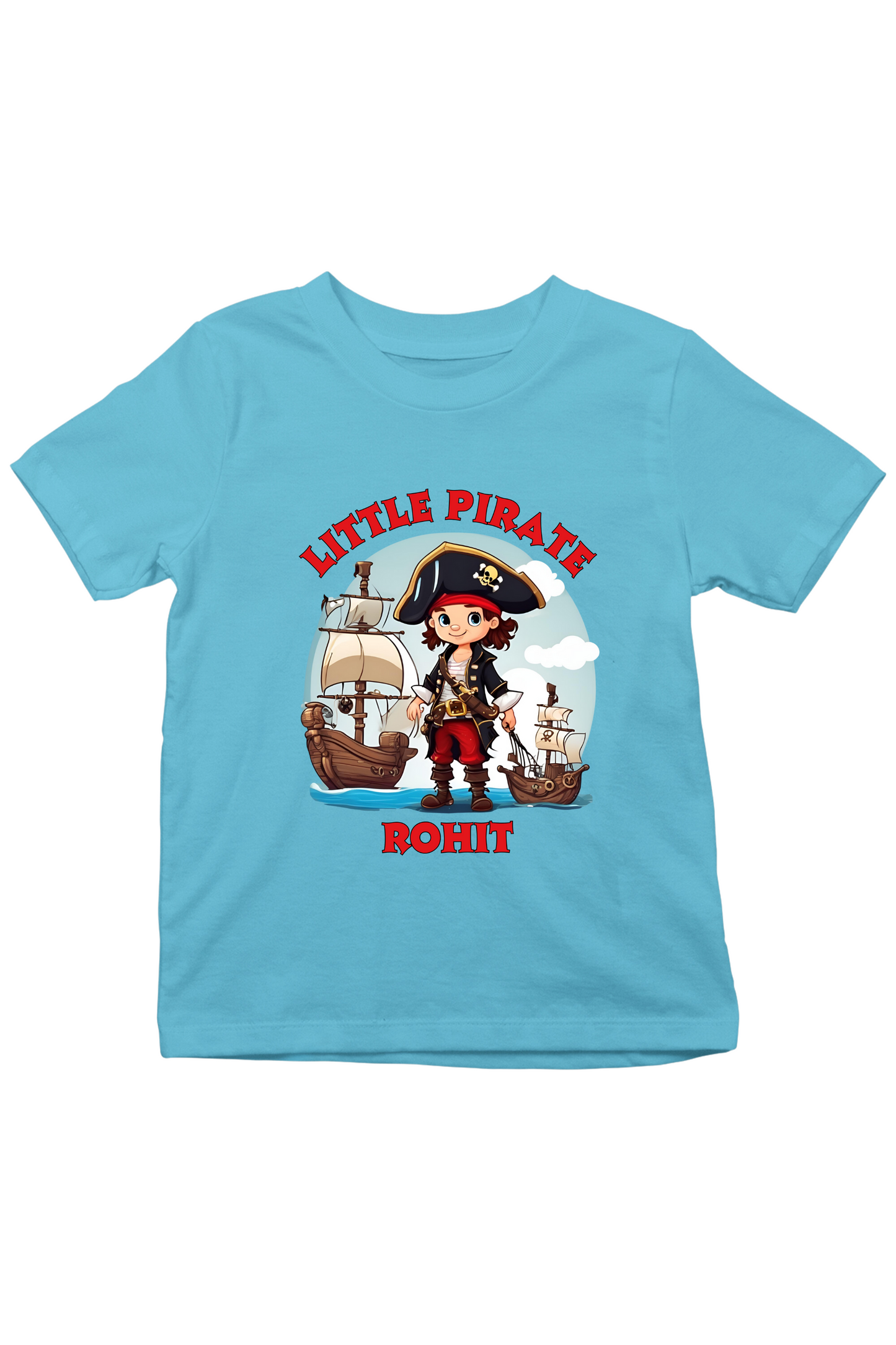 Little Pirate(Boy) With Custom Kids Name Tee