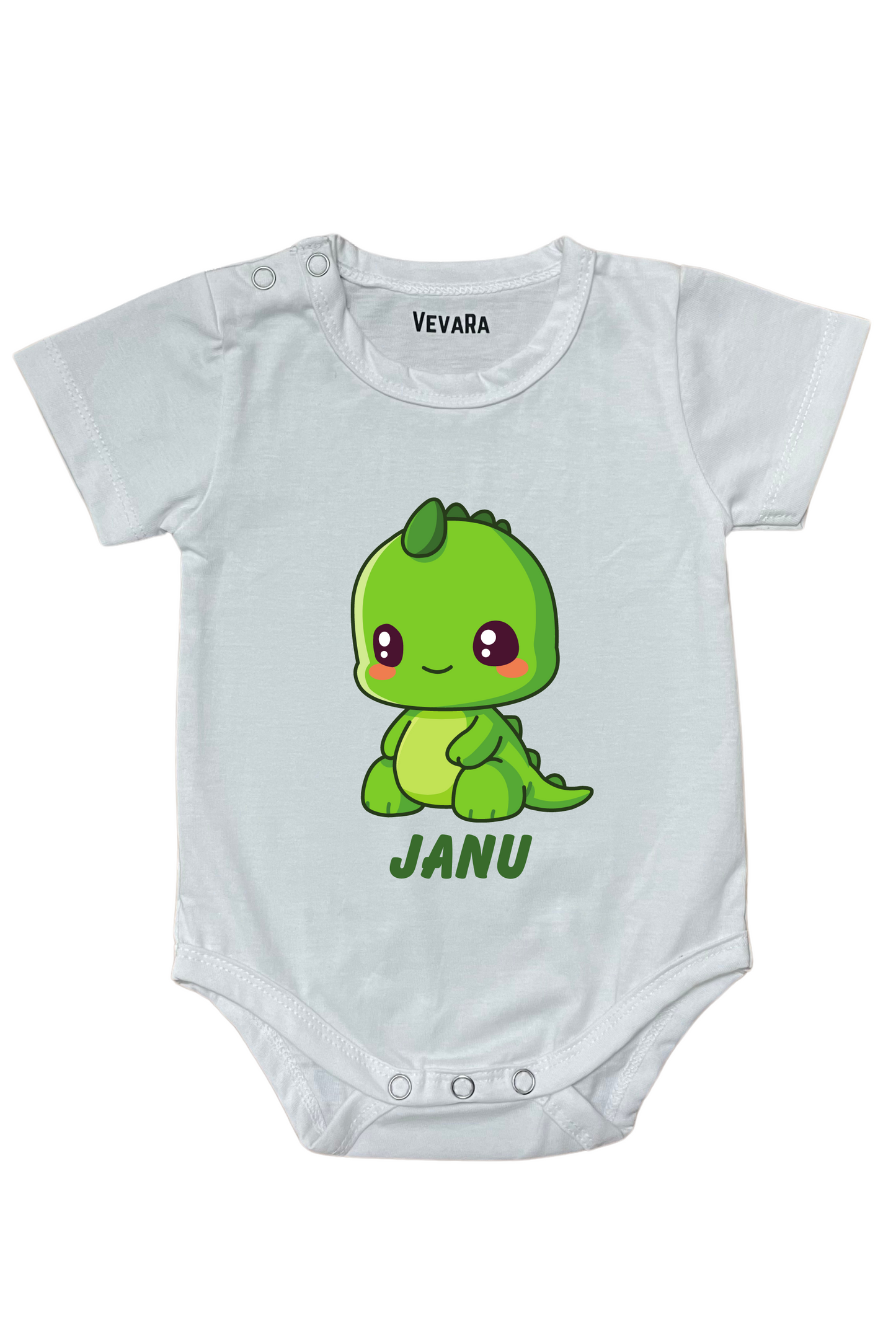 Baby Dino With Custom Baby Name - Romper