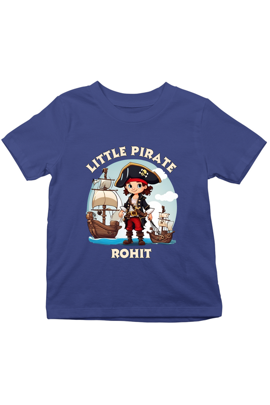 Little Pirate(Boy) With Custom Kids Name Tee