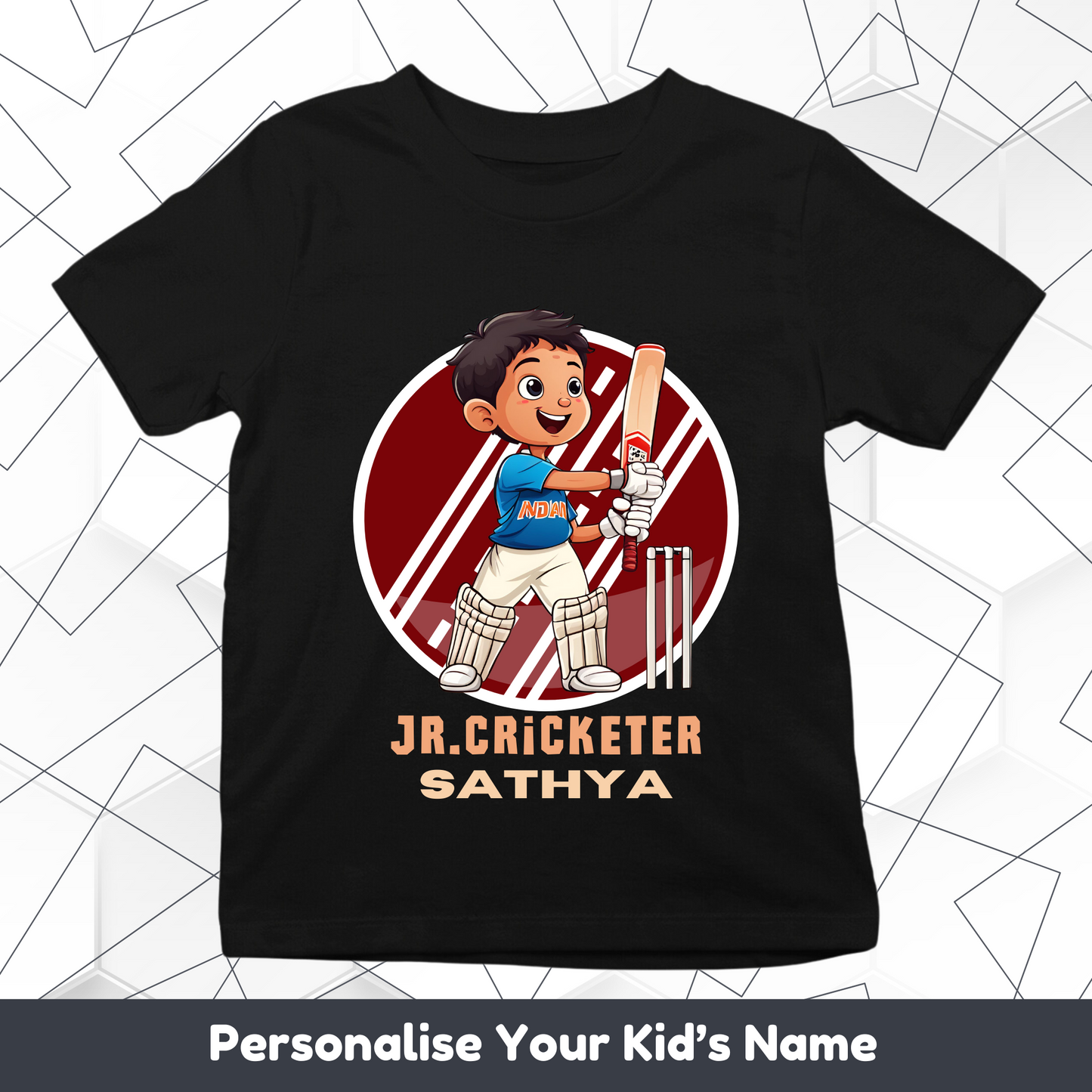 Jr.Cricketer Custom Kids Tee