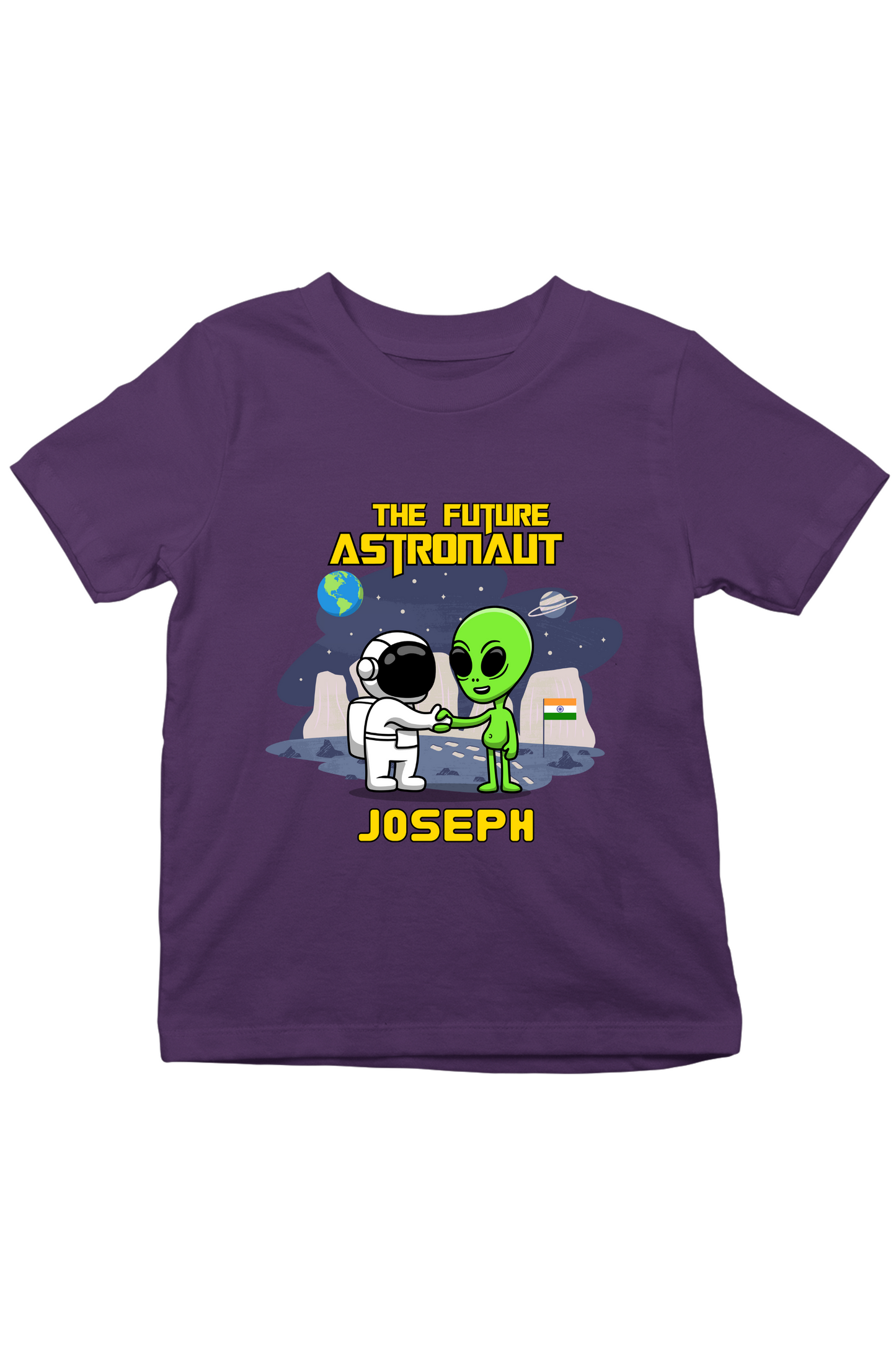 Future Astronaut With Custom Kids Name Tee