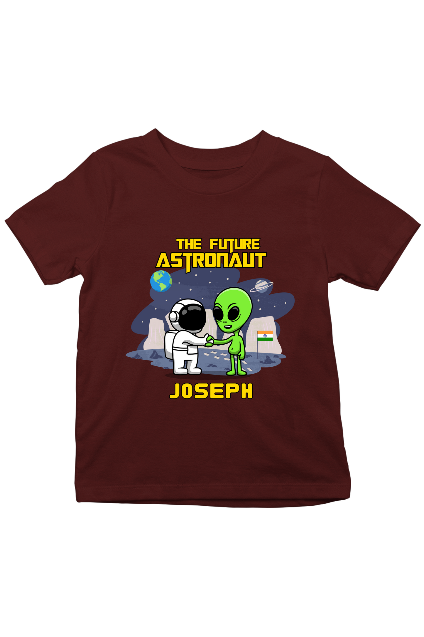 Future Astronaut With Custom Kids Name Tee