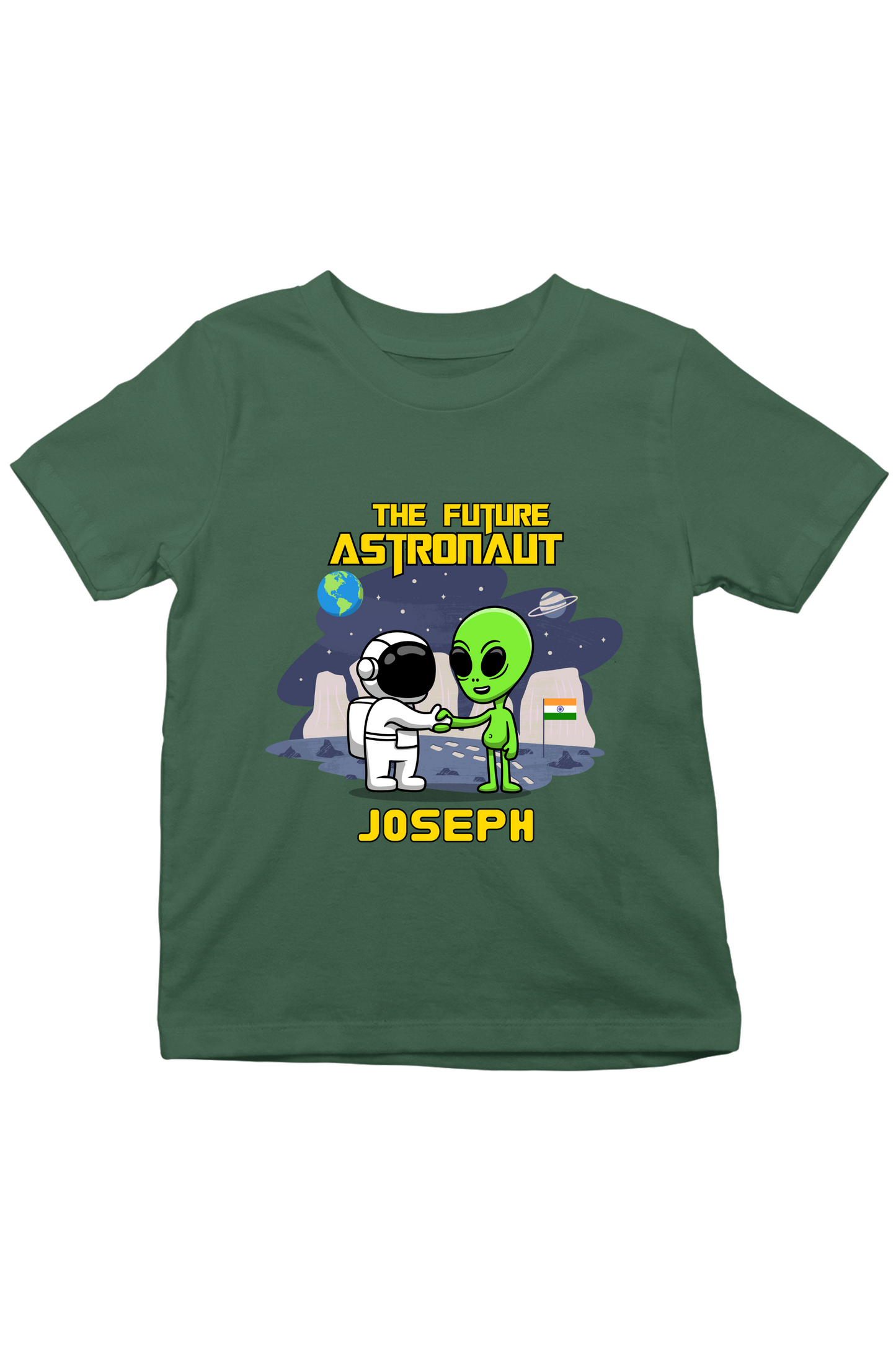 Future Astronaut With Custom Kids Name Tee