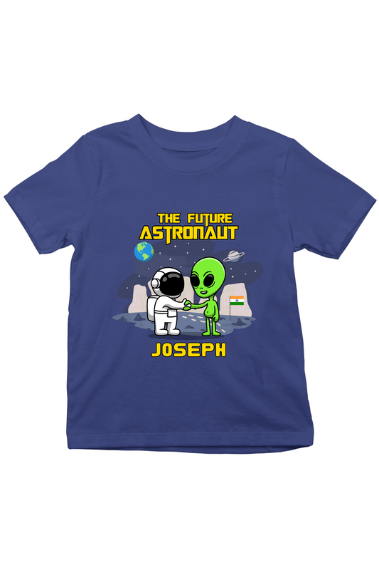 Future Astronaut With Custom Kids Name Tee