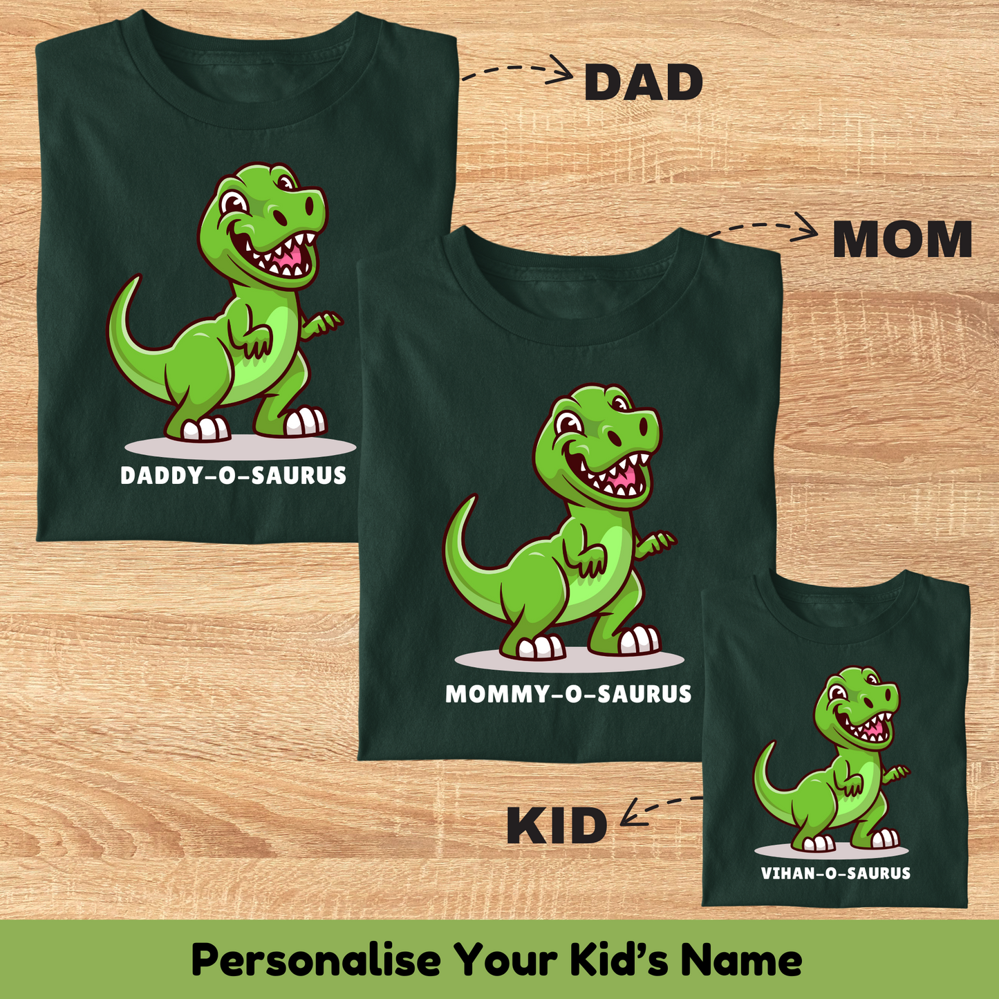 T-Rex Family Tee (Combo Of 3)