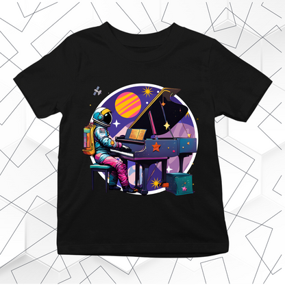 Astronaut Playing Piano - Kids Tee