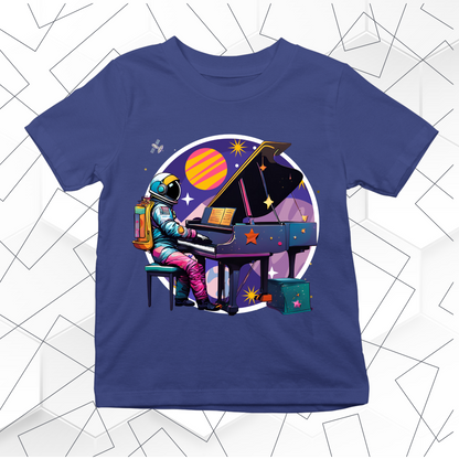 Astronaut Playing Piano - Kids Tee