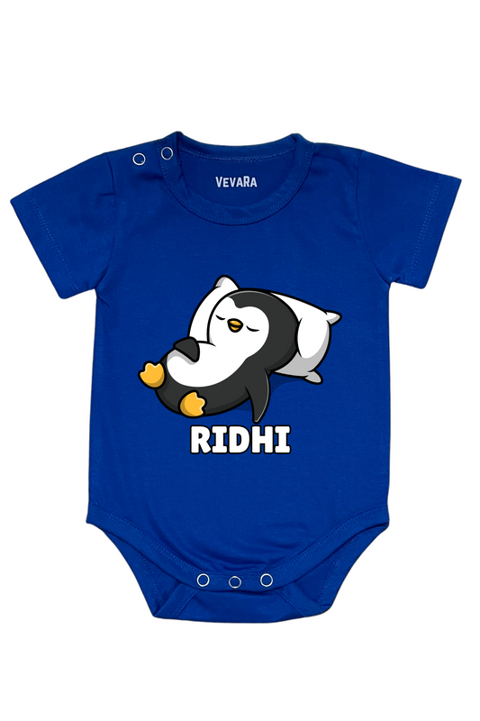 Sleeping Penguin With Custom Baby Name - Romper