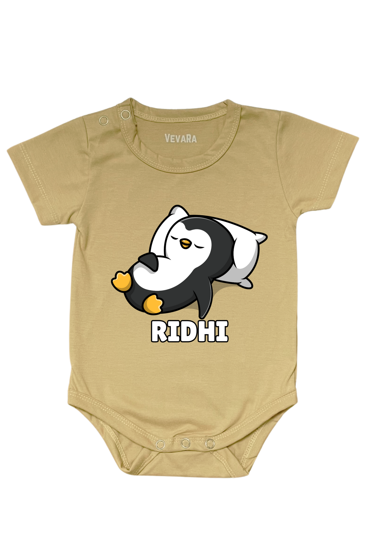 Sleeping Penguin With Custom Baby Name - Romper