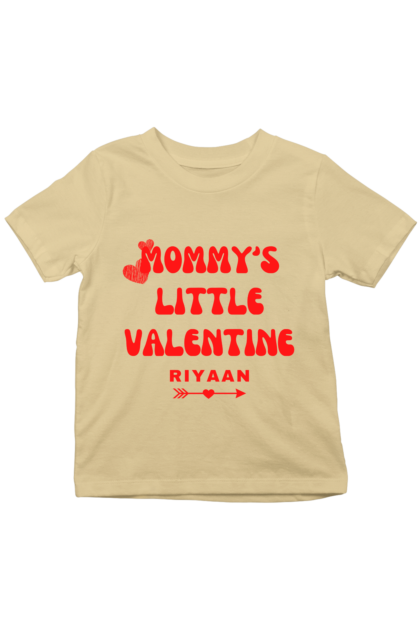 Mommy's Valentine With Custom Kids Name Tee