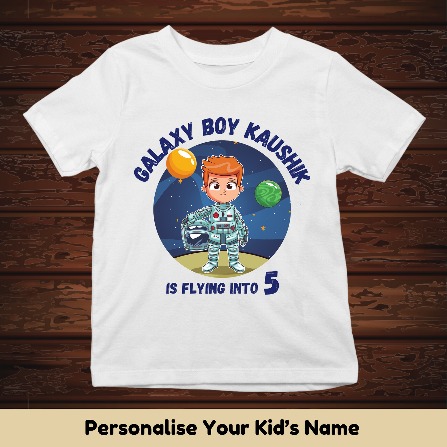 Galaxy Boy With Custom Kid Name & Age