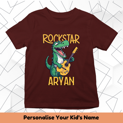 Rockstar Dino Custom Kids Tee