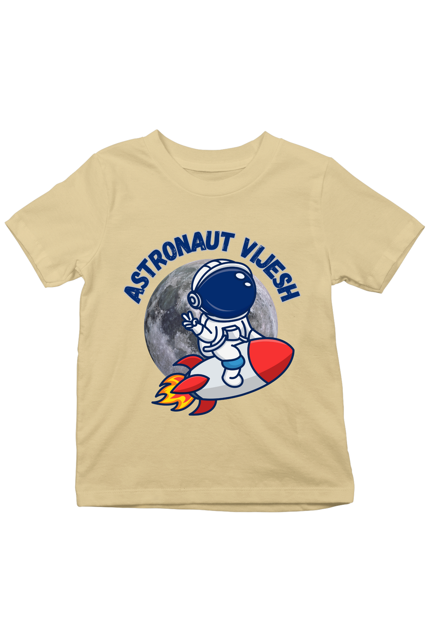 Astronaut With Custom Kid Name - Kids Tee