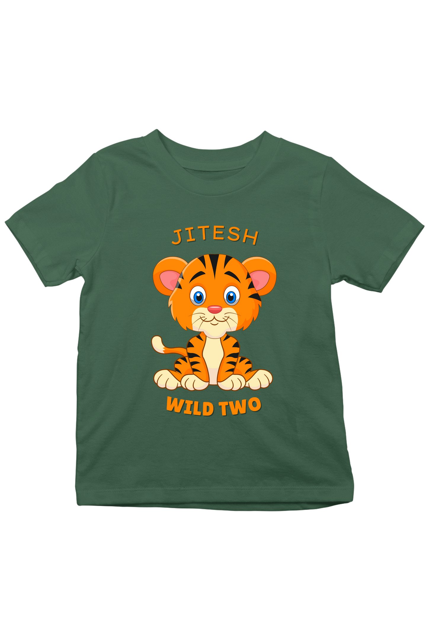 Little Tiger Birthday With Custom Kid Name & Age - Kids Tee