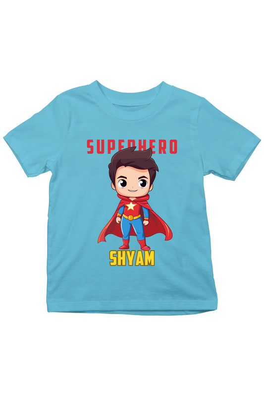 Superhero With Custom Kids Name Tee