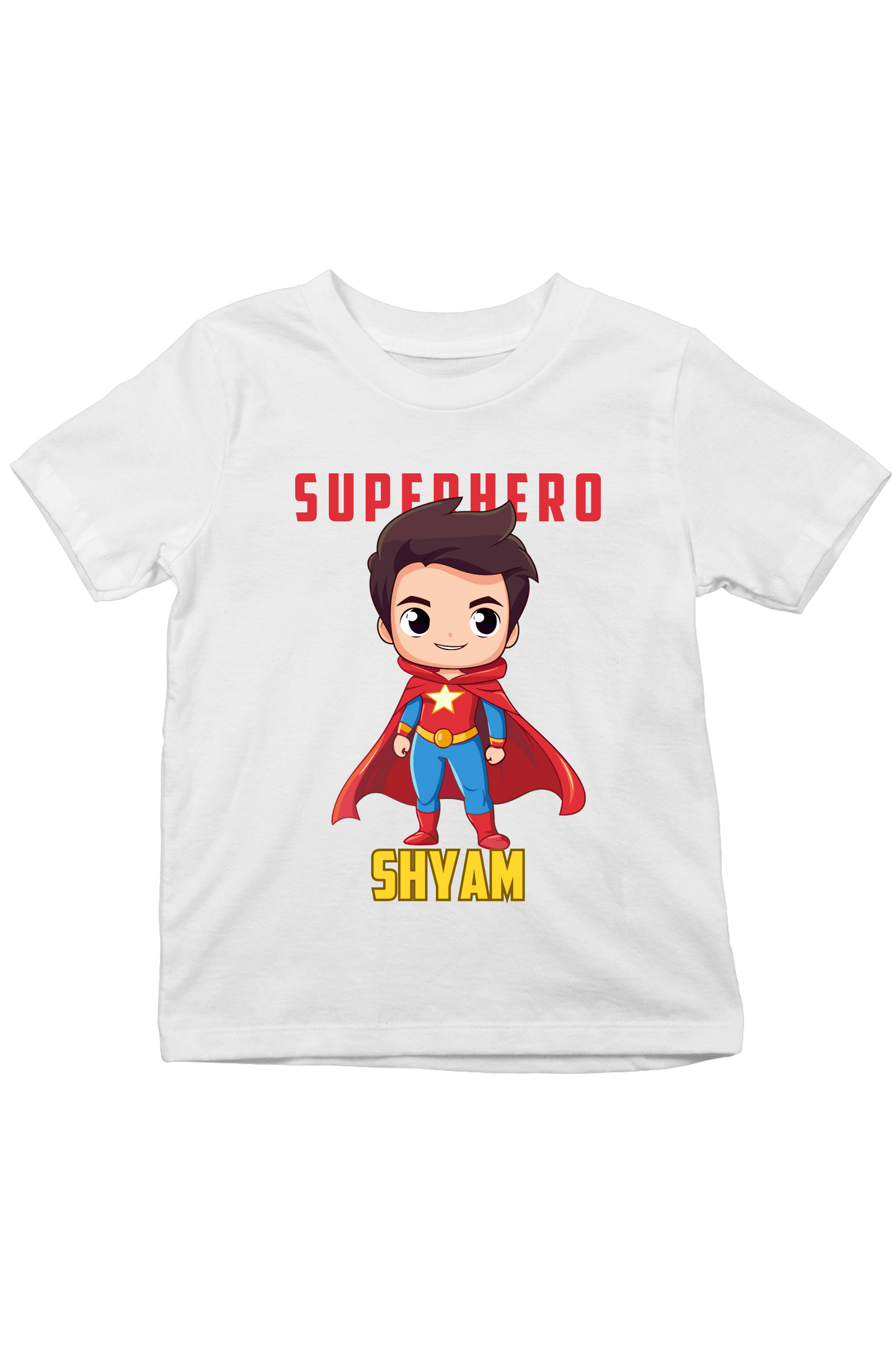 Superhero With Custom Kids Name Tee