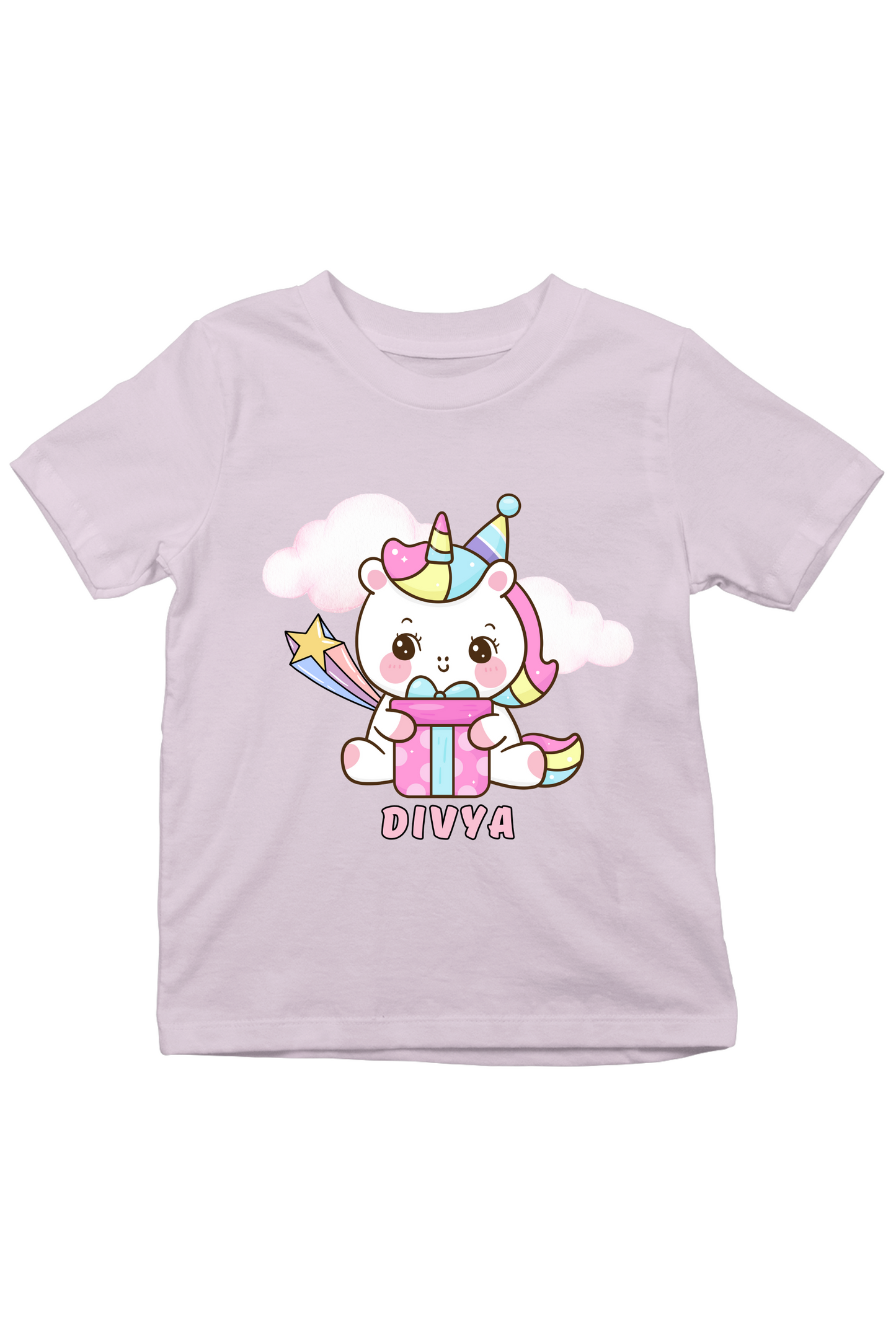 Unicorn Gift With Custom Kid Name - Kids Tee