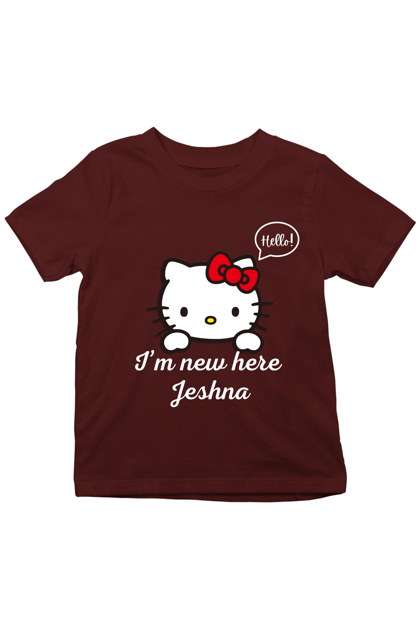 Hello Kitty With Custom Kid Name - Kids Tee