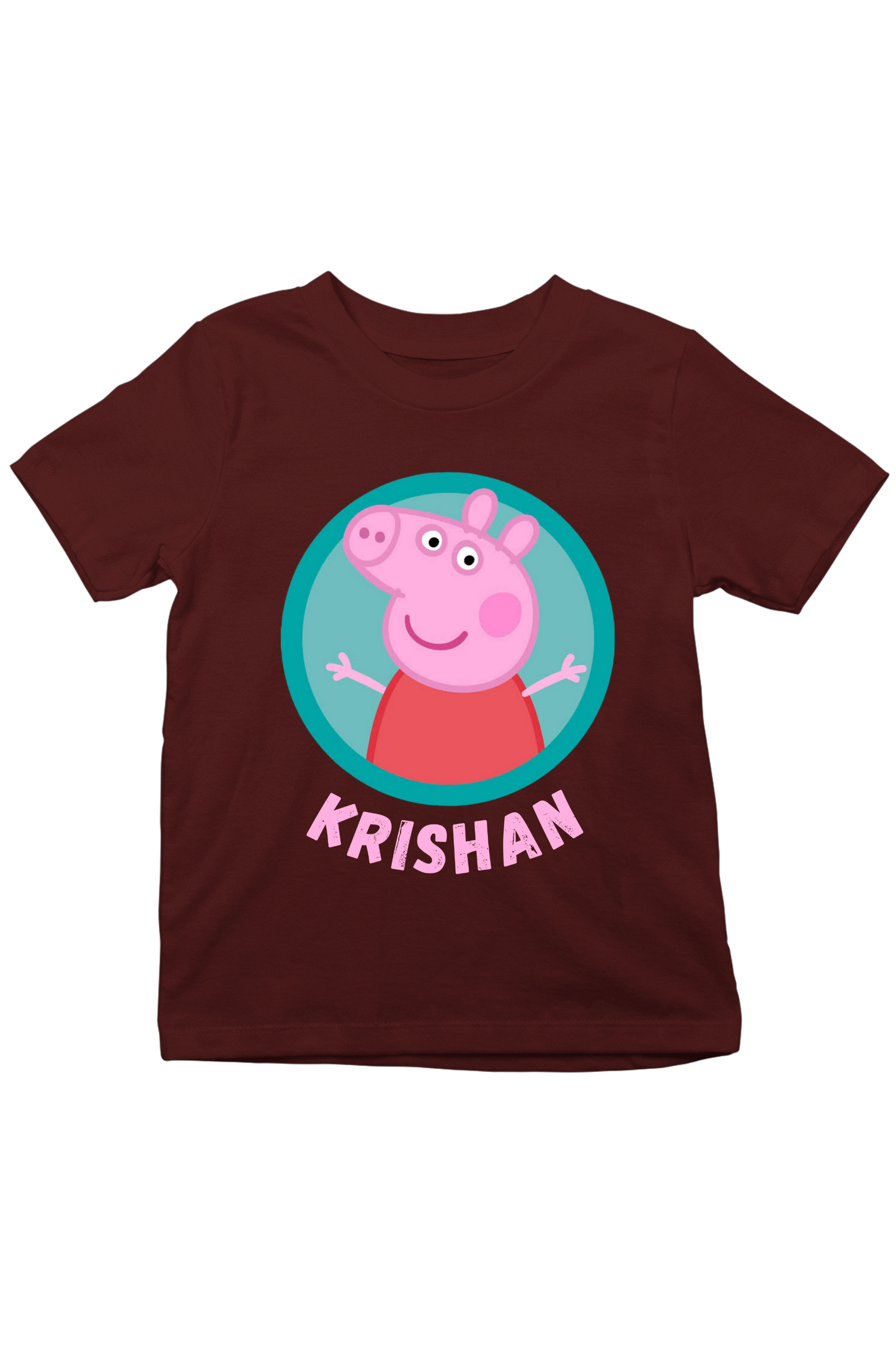 Peppa Pig With Custom Kid Name - Kids Tee