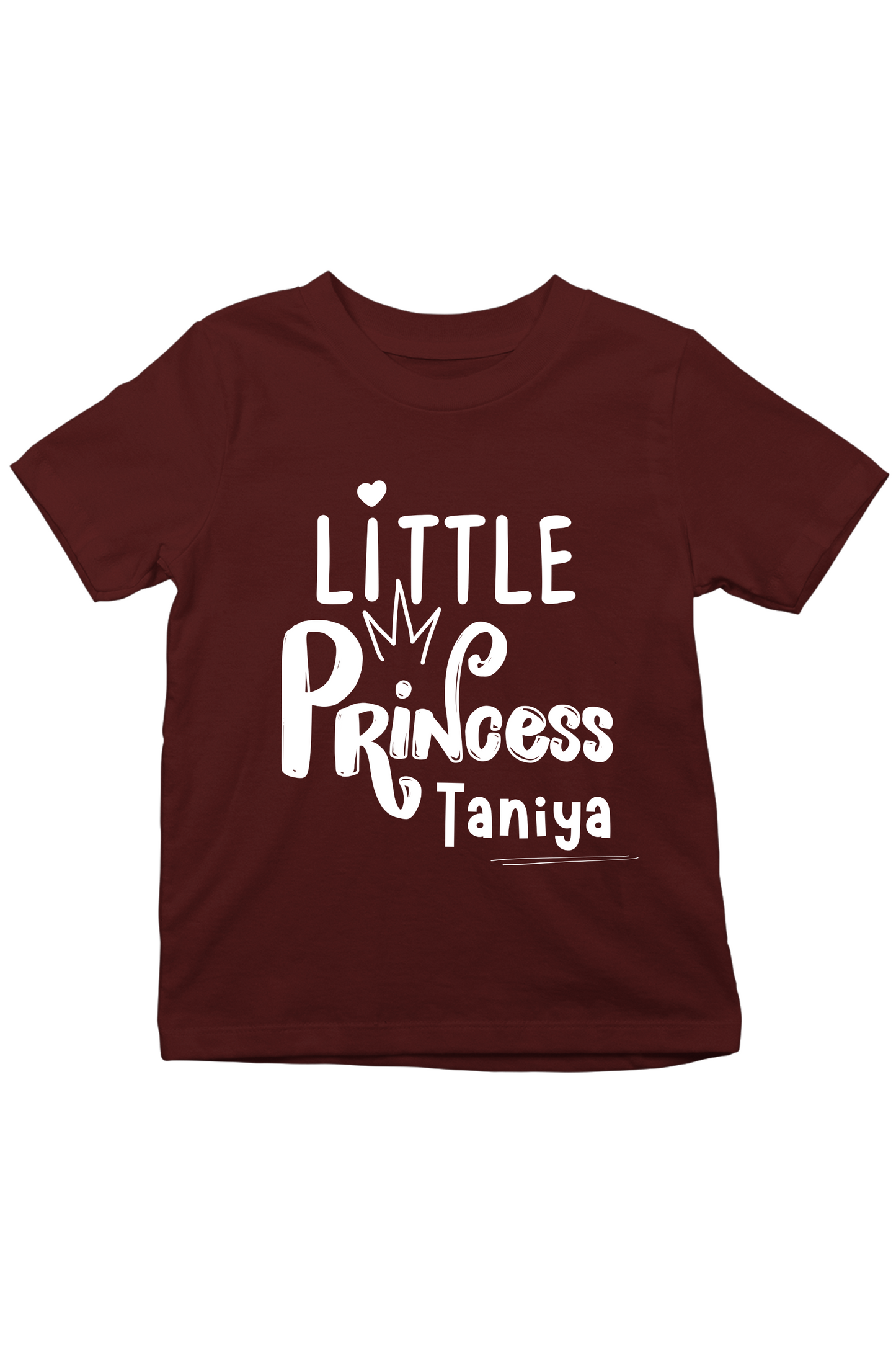 Little Princess With Custom Name - Kids Tee