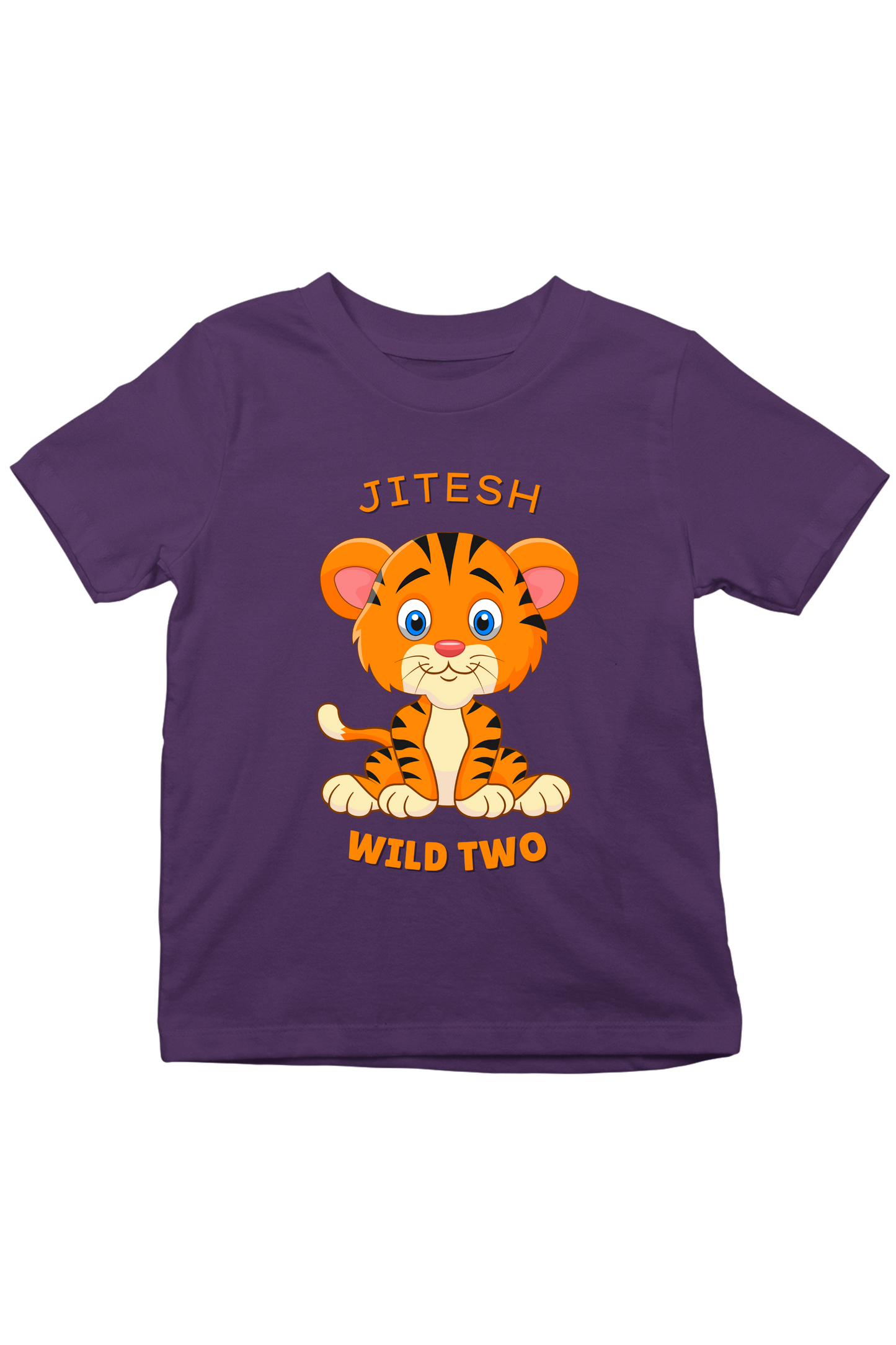 Little Tiger Birthday With Custom Kid Name & Age - Kids Tee