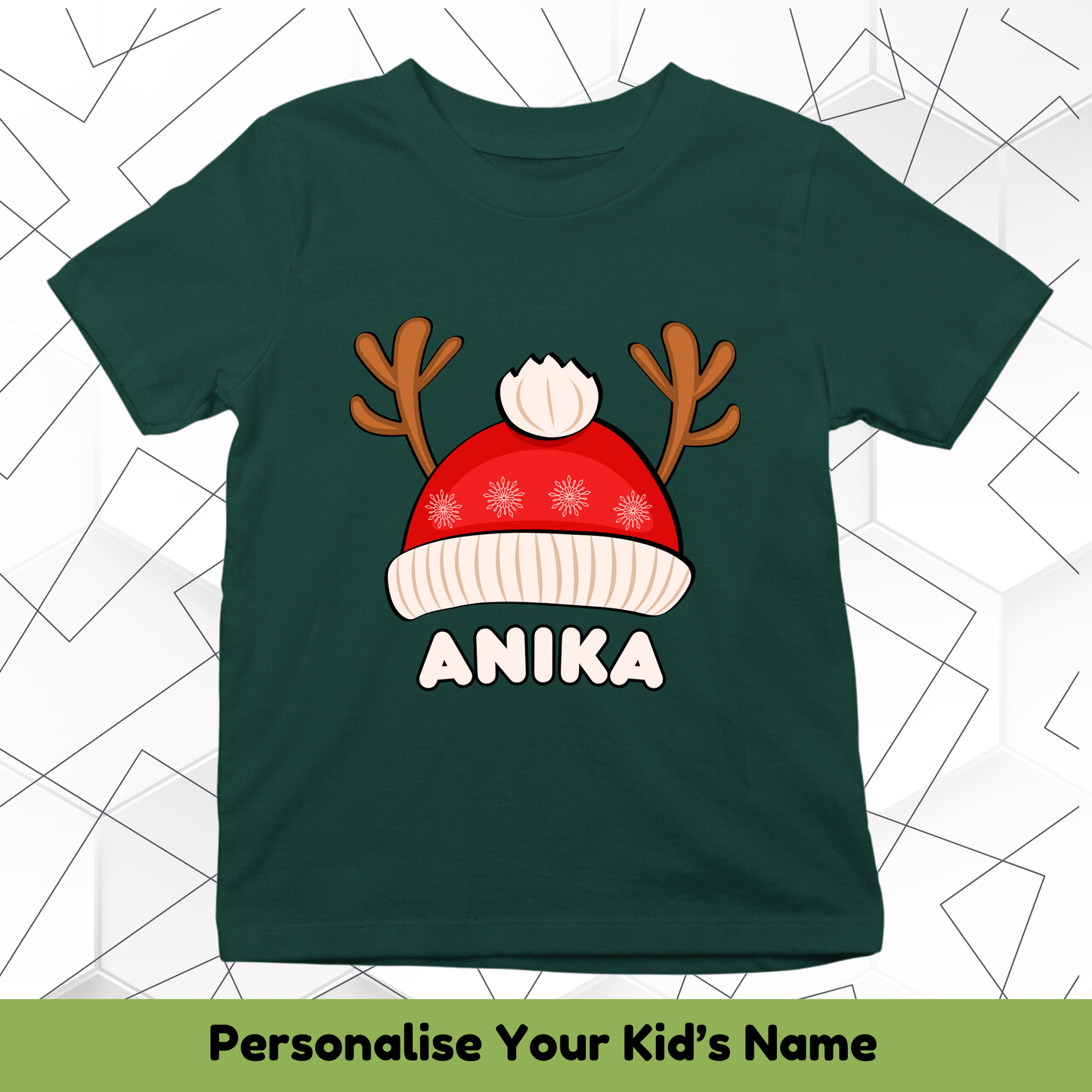 Reindeer With Custom Kid Name