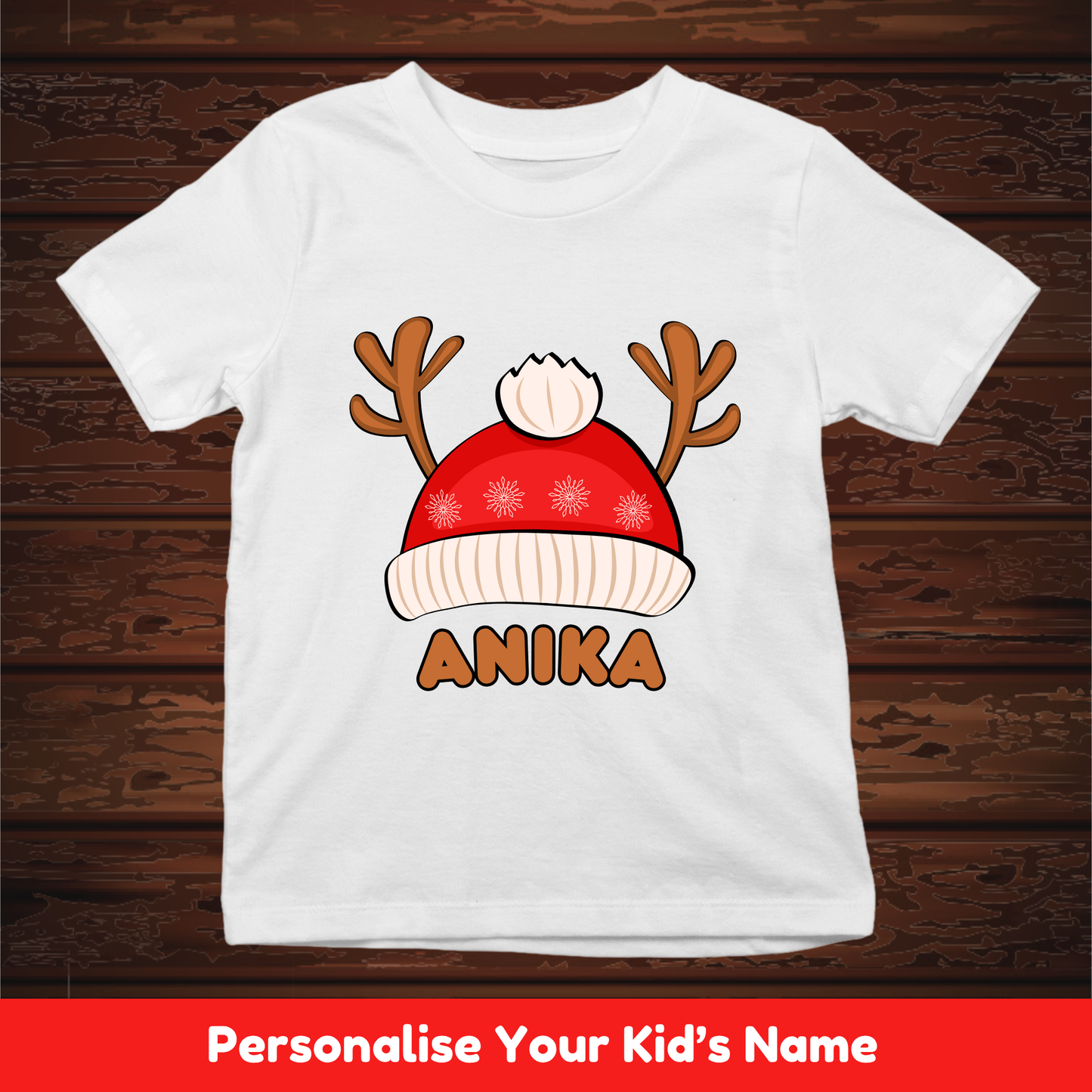 Reindeer With Custom Kid Name