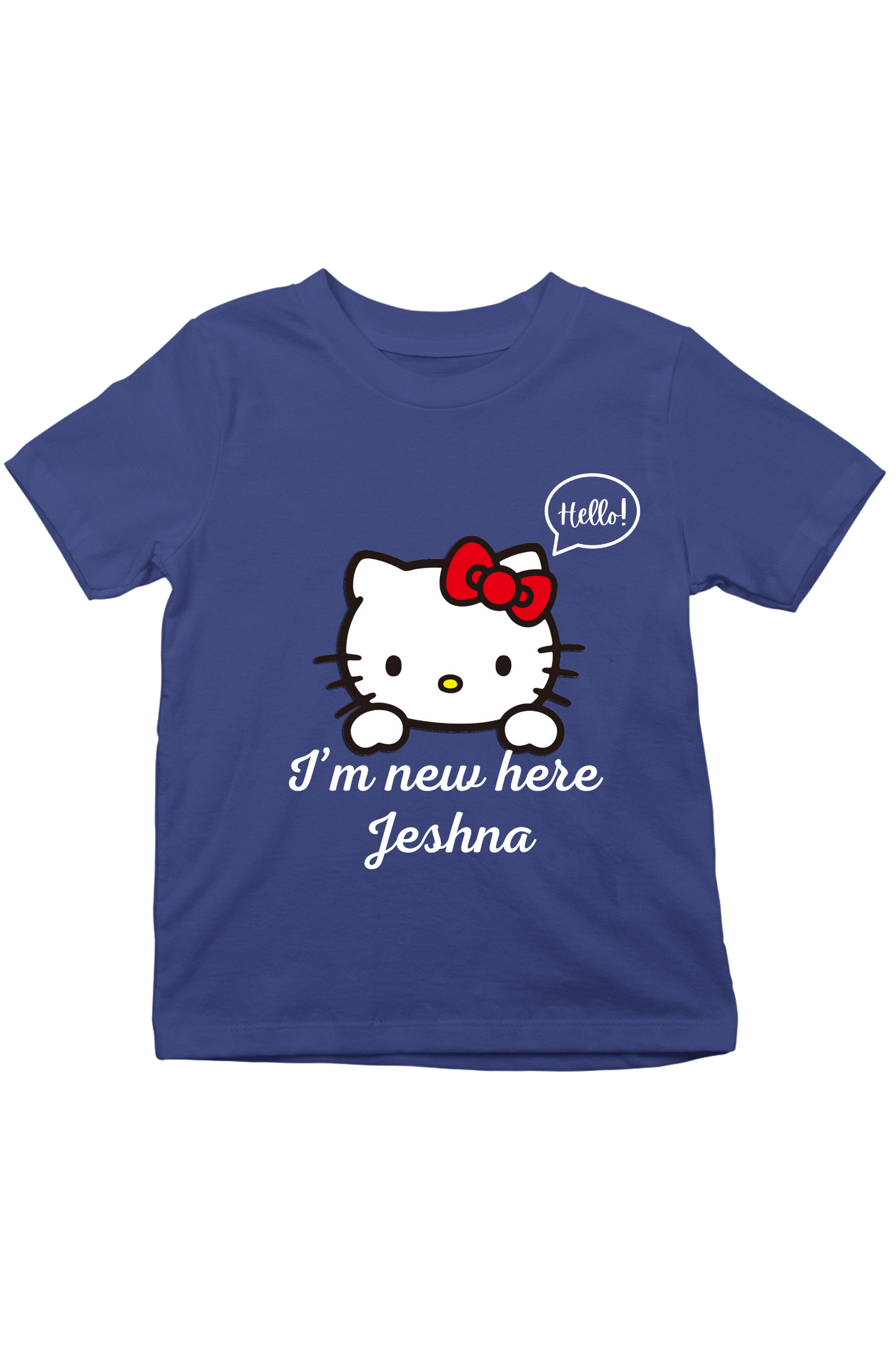 Hello Kitty With Custom Kid Name - Kids Tee