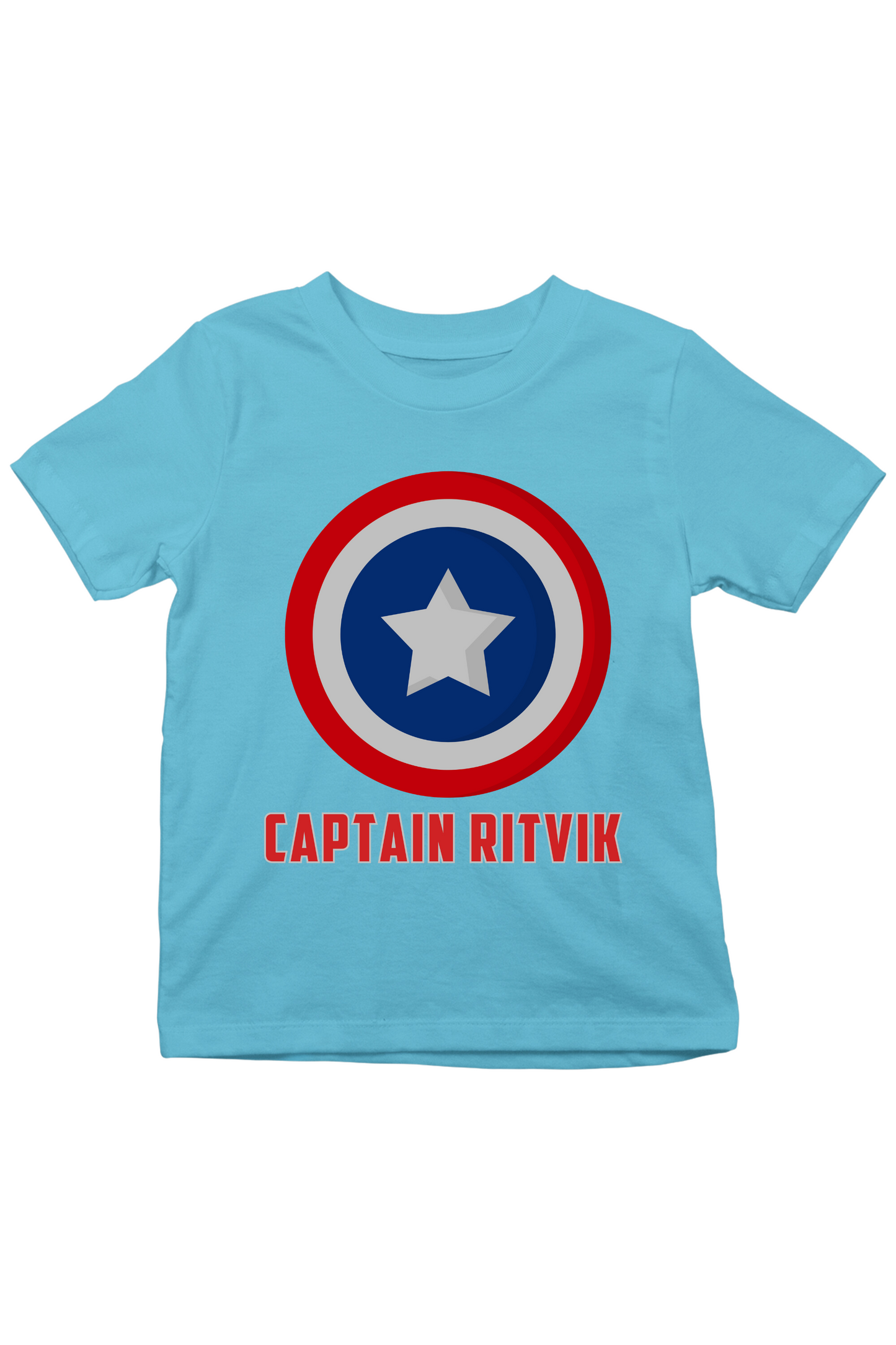 Captain With Custom Kid Name - Kids Tee