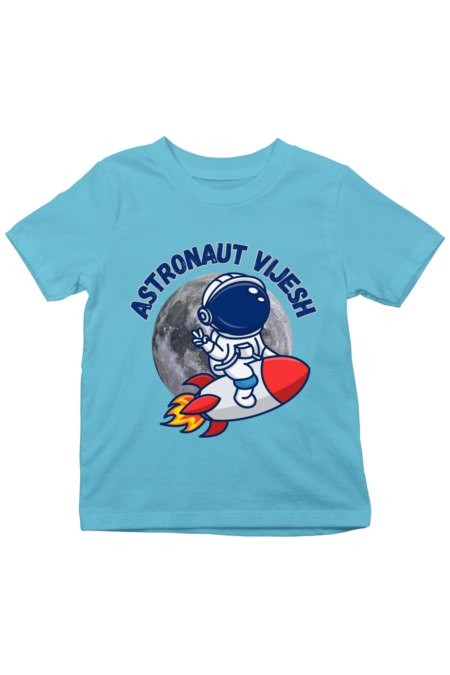 Astronaut With Custom Kid Name - Kids Tee