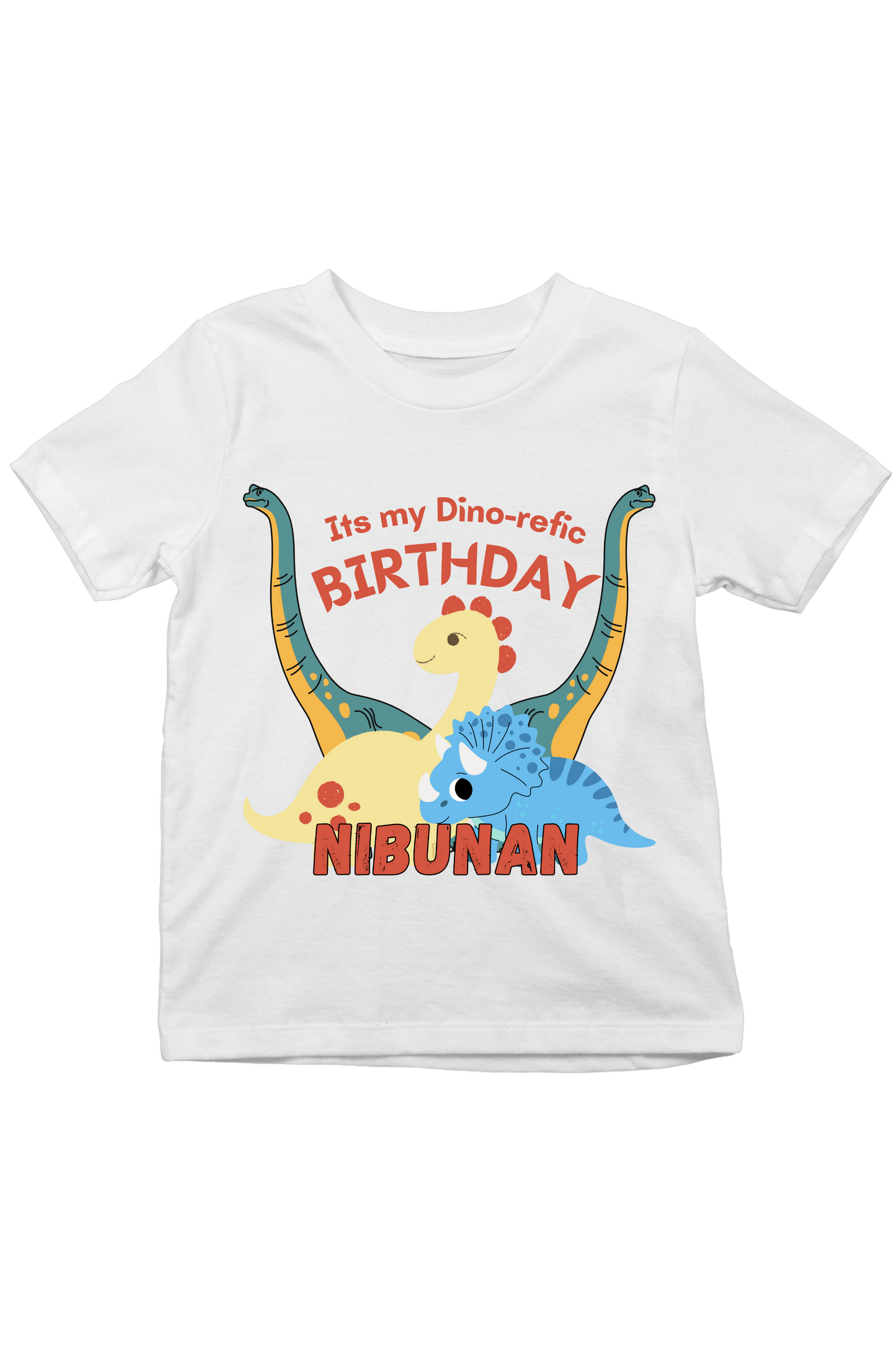 Dino-Refic Birthday With Custom Kid Name - Kids Tee