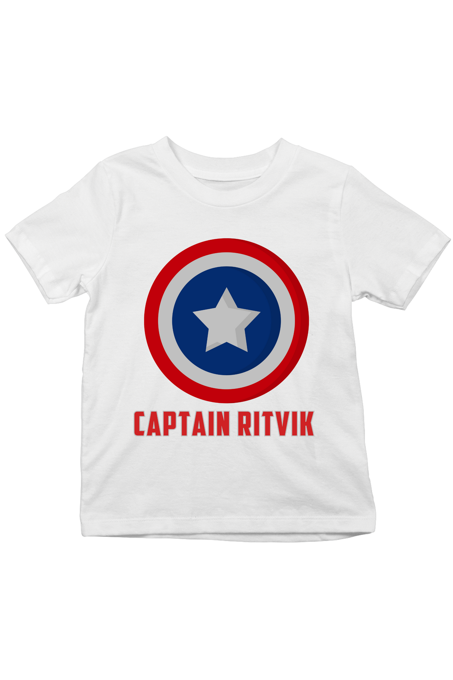 Captain With Custom Kid Name - Kids Tee