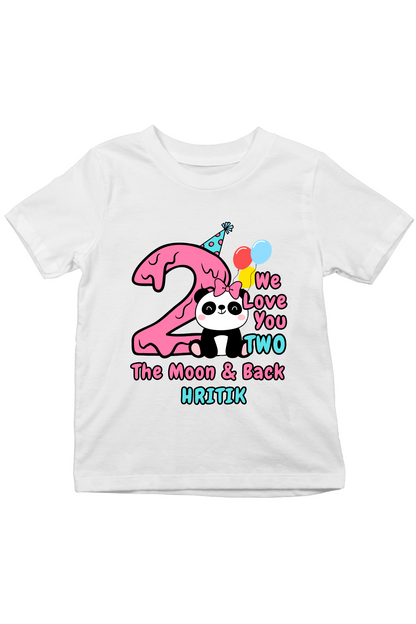 We Love You TWO With Custom Kids Name - Kids Tee